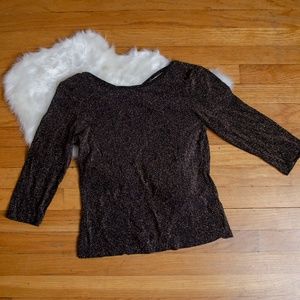 Fashion Bug Black and Gold Shirt